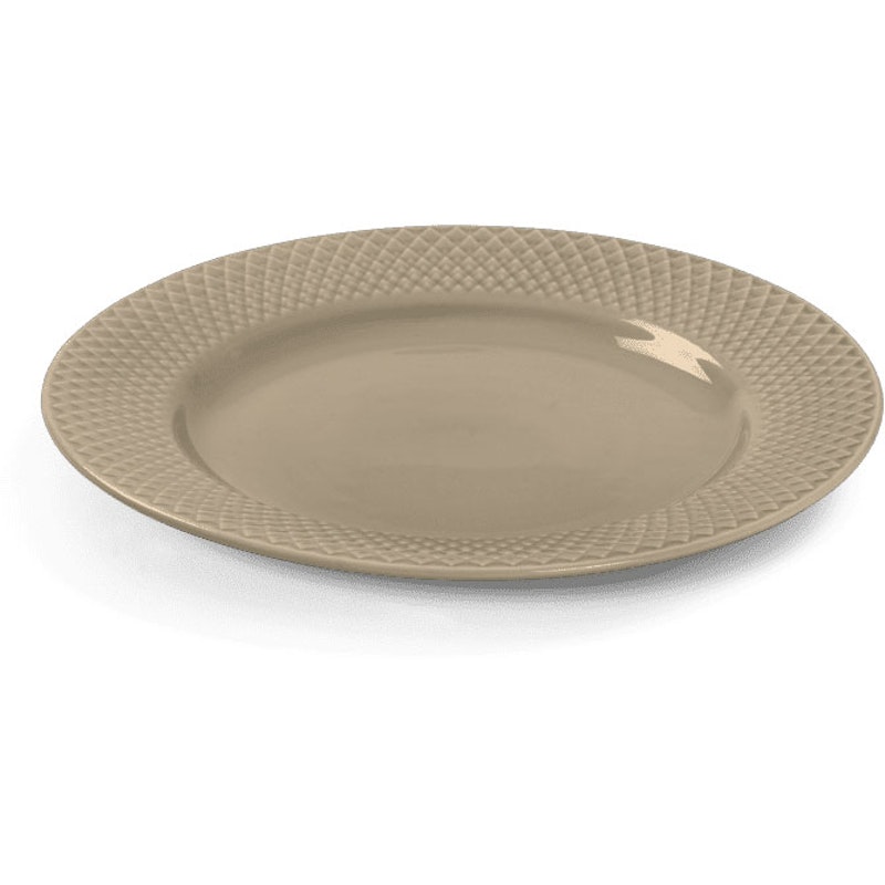 Rhombe Earth Lunch Plate 23 cm, Clay