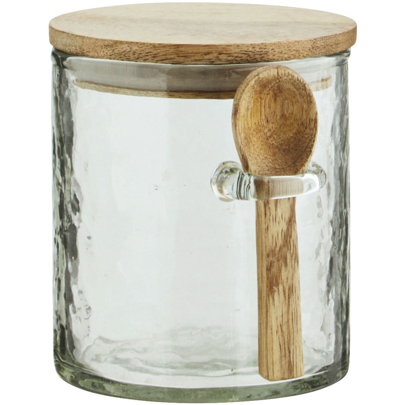 Glass Jar With Spoon 9 cm