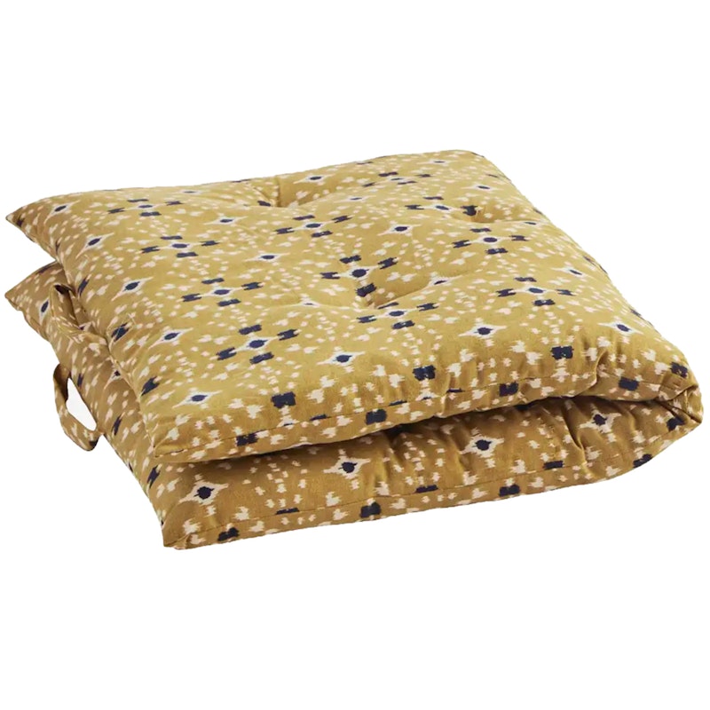 Printed cotton mattress Seat Cushion 60x100 cm, Mustard
