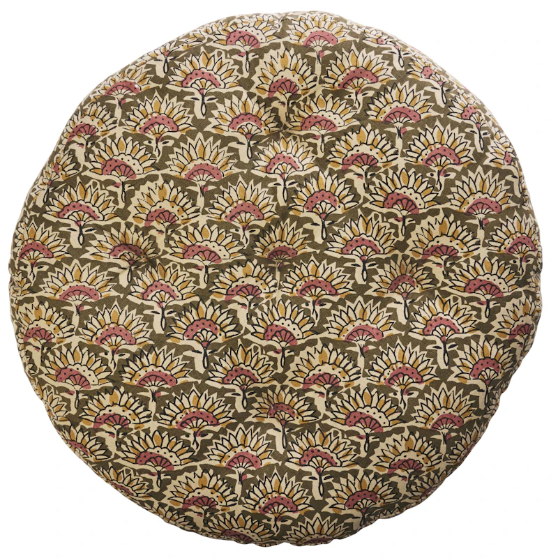 Seat Cushion 45 cm, Sand / Olive / Mustard / Old Rose