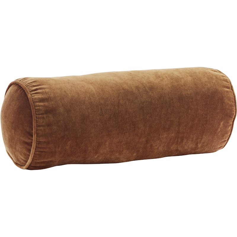 Cushion Velvet Bolster, Burnt Orange