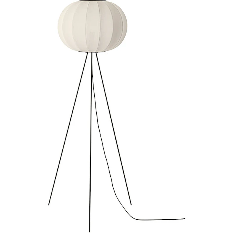 Knit-Wit Floor Lamp High Round 45 cm, Pearl White