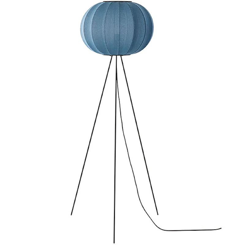 Knit-Wit Floor Lamp High Round 45 cm, Blue Stone