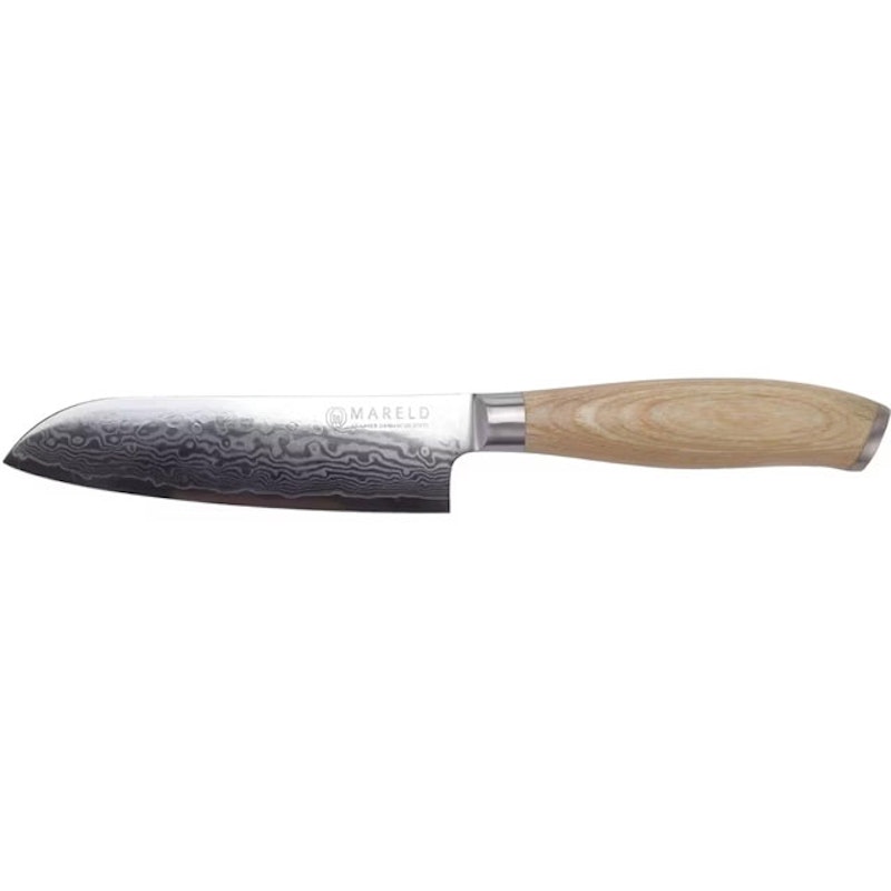 Akio Santoku Knife 13 cm, Light Wood