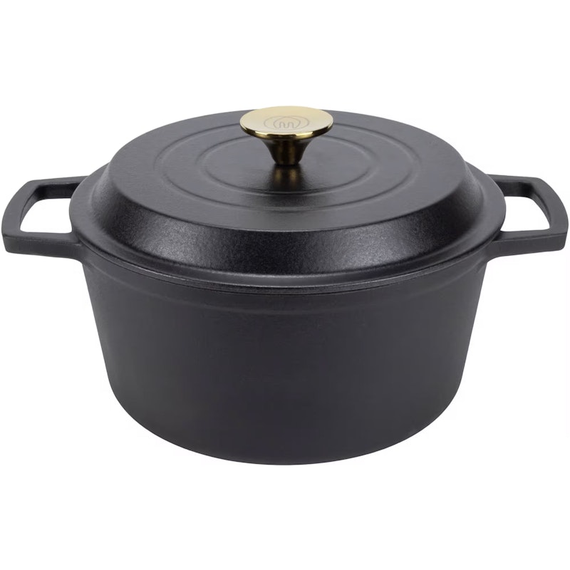Cast Iron Pot 4 L, Matt Black