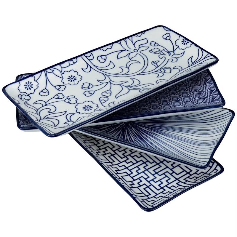 Akio Rectangular Plate 12x25 cm 4-pack