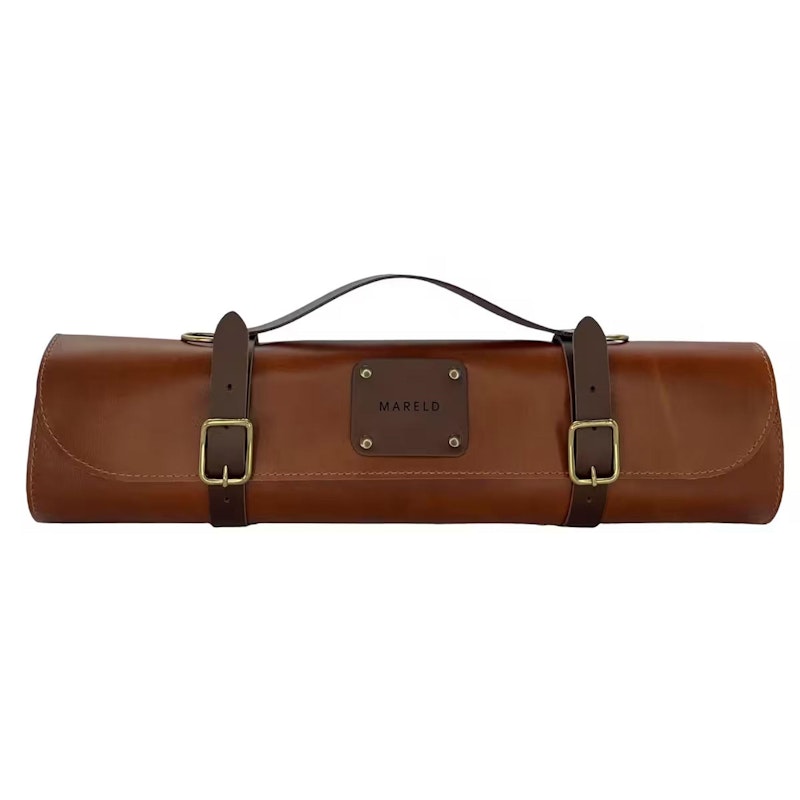 Knife Bag With 7 Compartments, Cognac