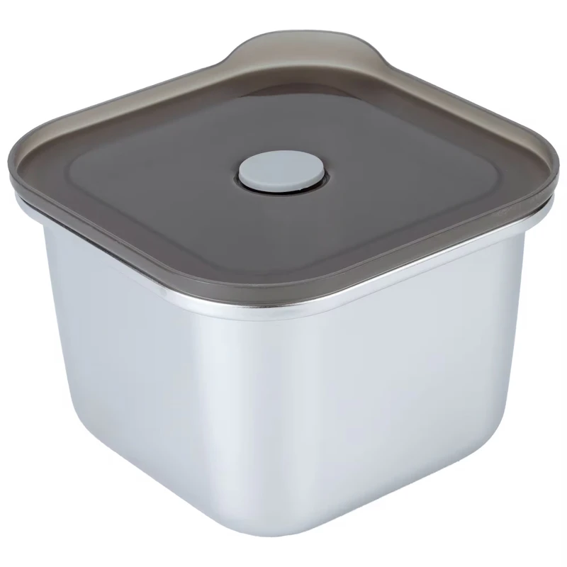 Square Lunch Box Stainless Steel 2-pack