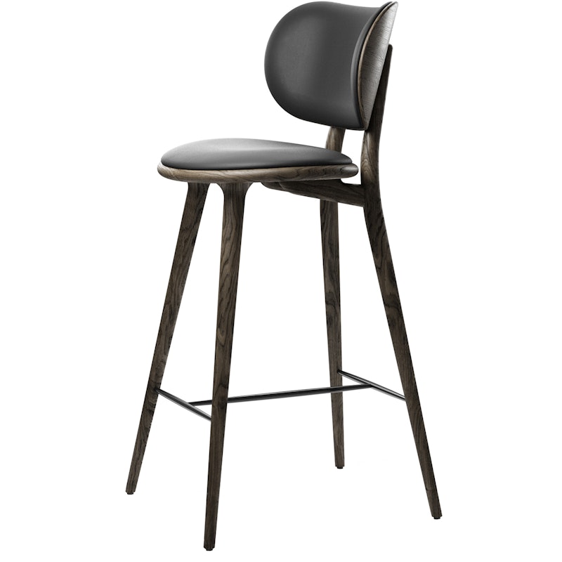 The High Stool Backrest, Sirka Grey Lacquered Oak