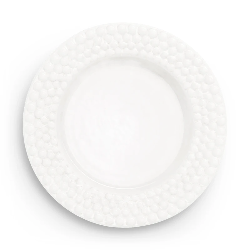 Bubbles Plate 28 cm, White