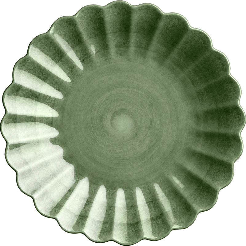 Oyster Plate 20 cm, Forest Green