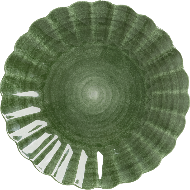 Oyster Plate 28 cm, Forest Green