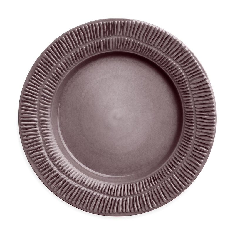 Stripes Plate 28 cm, Plum 