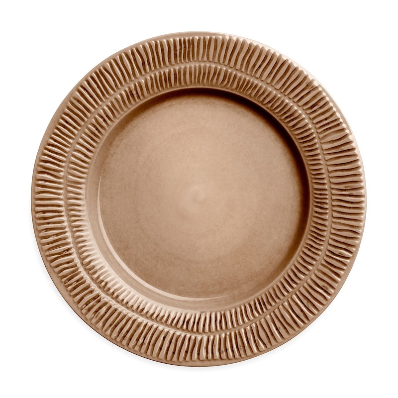 Stripes Plate 28 cm, Cinnamon 