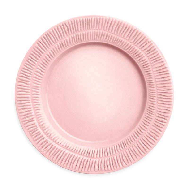 Stripes Plate 28 cm, Light pink 