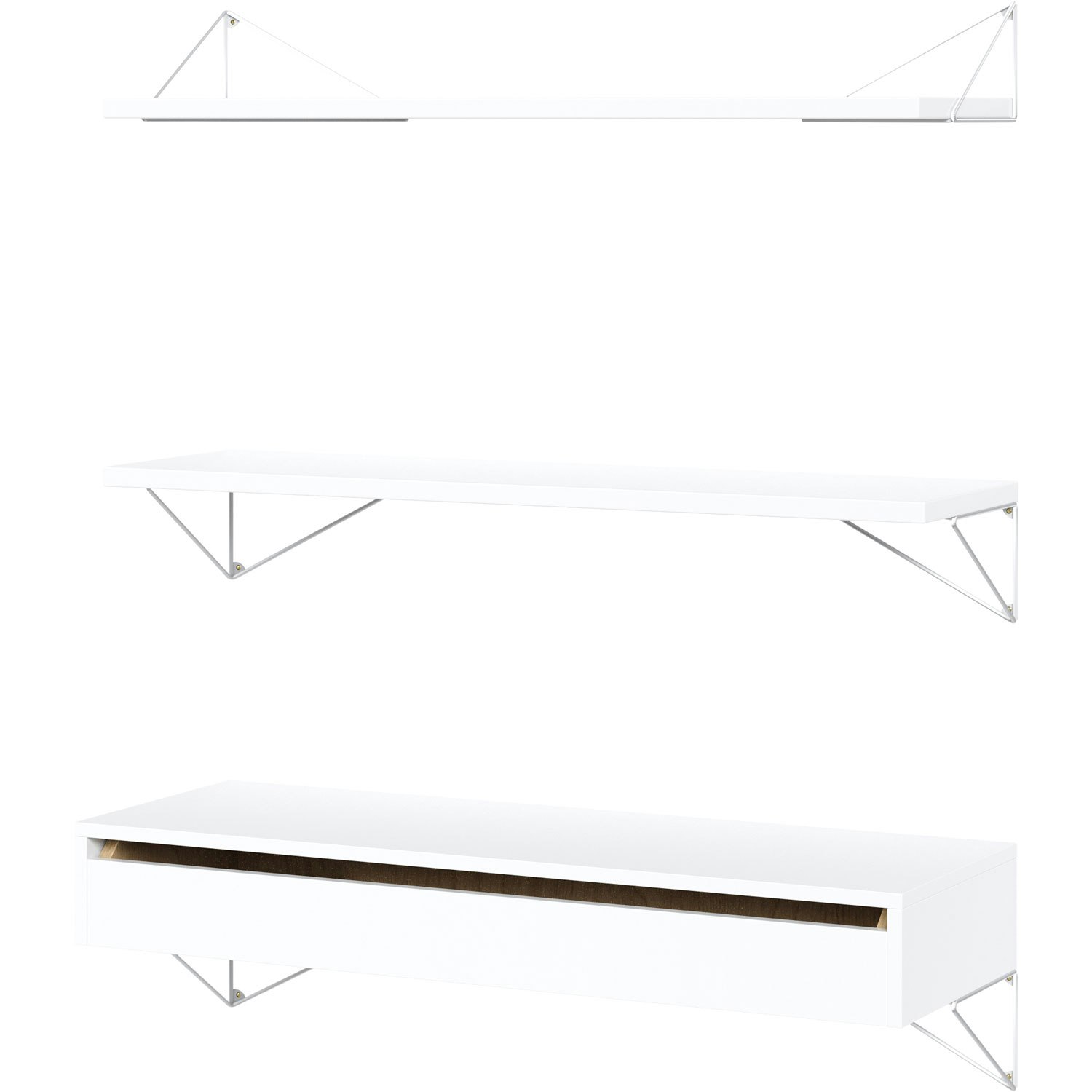 Ⓣ*！様 maze PYTHAGORAS SHELFホワイト Maze Pythagoras shelf 80x20 white - Laatukaluste