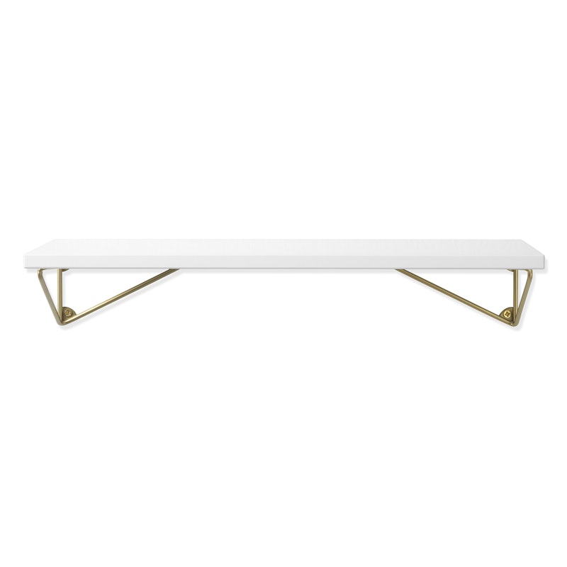 Pythagoras Shelf XS, White/Matte Brass