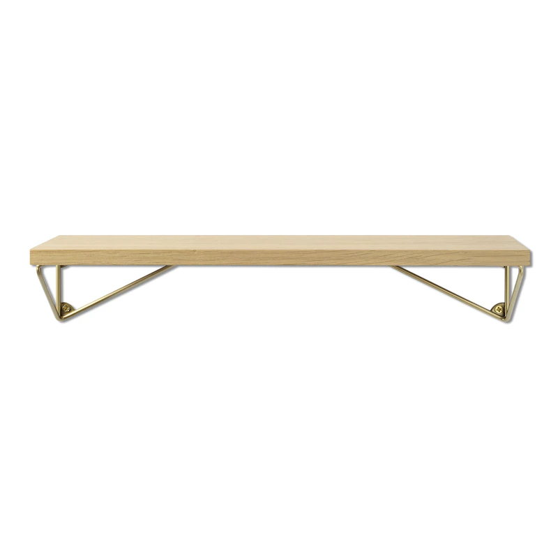 Pythagoras Shelf XS, Oak/Matte Brass
