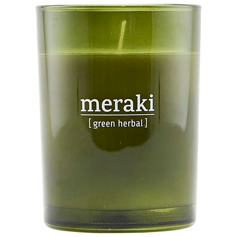 Green Herbal Scented Candle