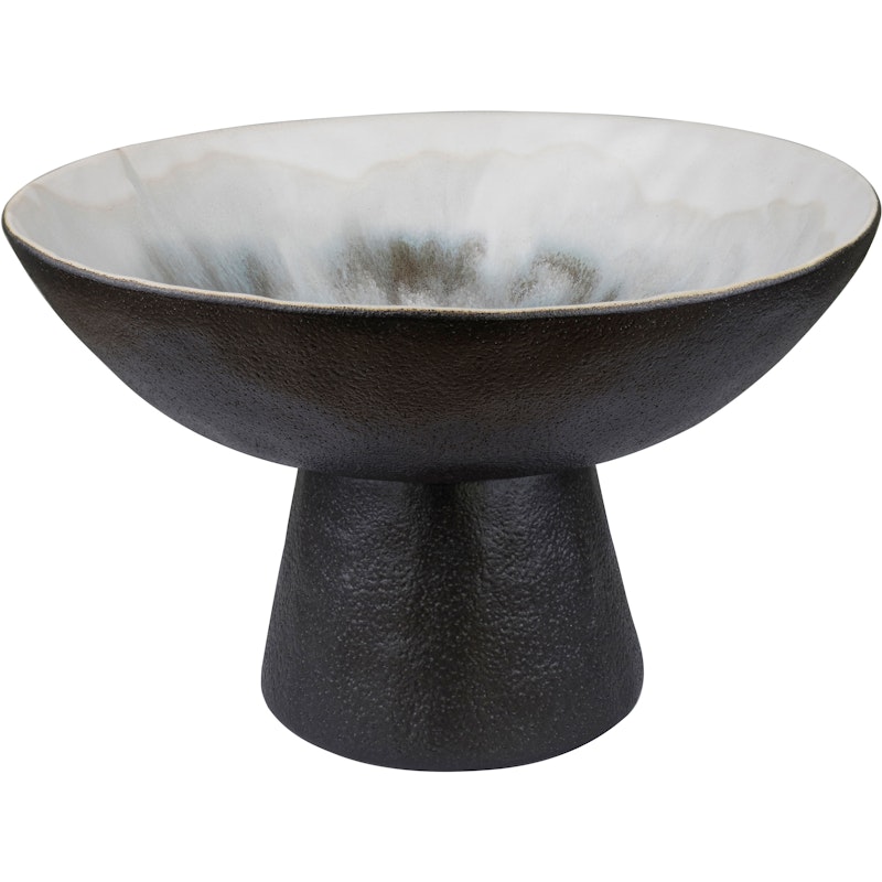 By Hand Bowl With Foot, Off-white