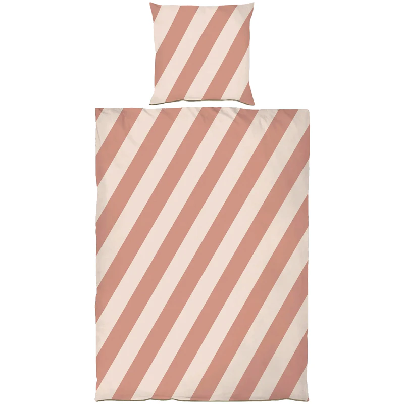 Diagonal Bed Set 140x220 + 60x63 cm, Sand / Brick