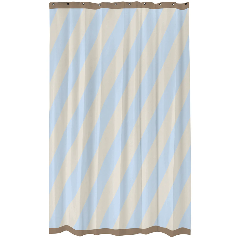 Diagonal Shower Curtain 150x200 cm, Light Blue