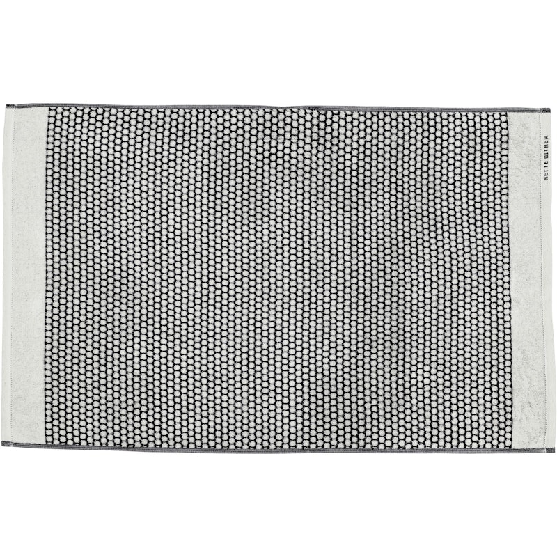 GRID Bath Mat 50x80 cm, Black/Off-white