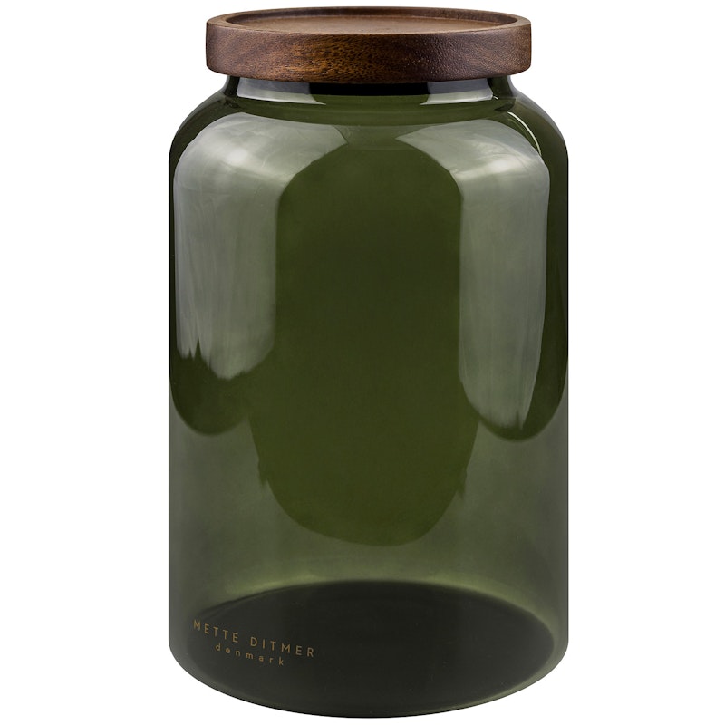 Luna Glass Jar With Lid 20 cm, Dark Forest