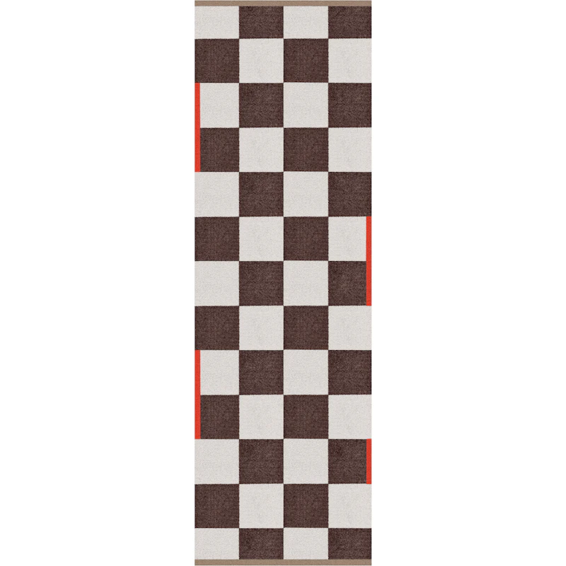 Square Plastic Rug 77x240 cm, Brown