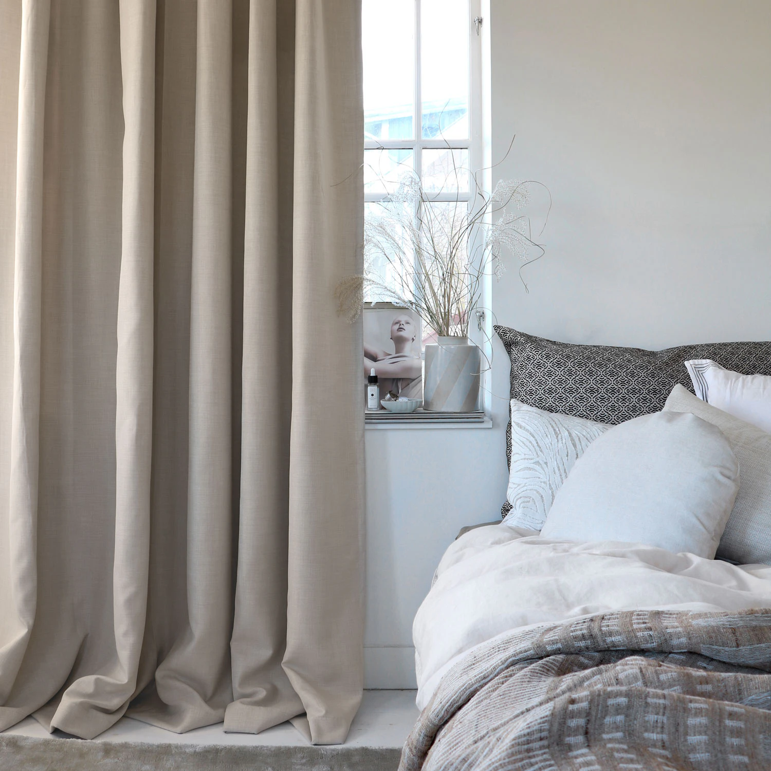 Lyx Dim Out Curtain 290x290 cm, Nature from Mimou | RoyalDesign