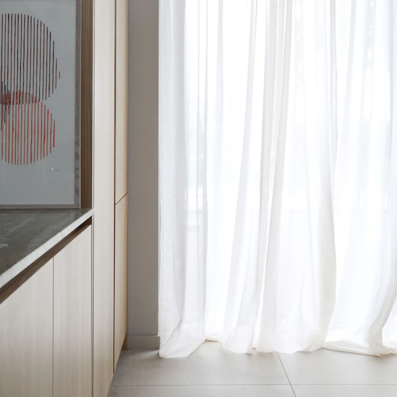 Gardin Vivi recycled på dubbel bredd Vit 290x290cm