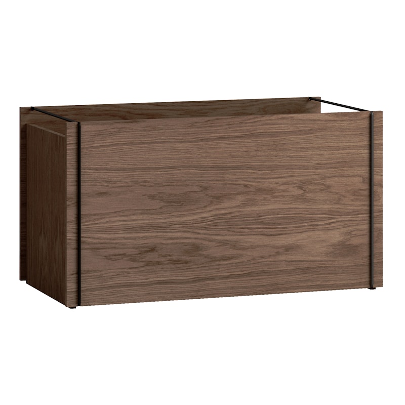Storage Box 30x60 cm, Black / Smoked Oak