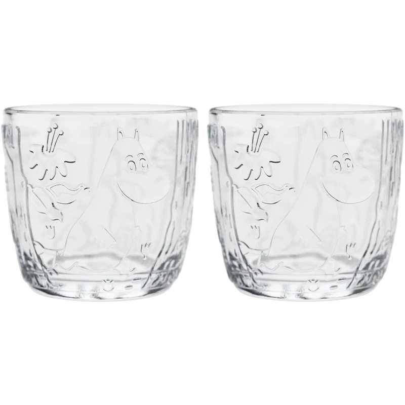 Moomin Drinking Glass 2-pack 28 cl, Clear