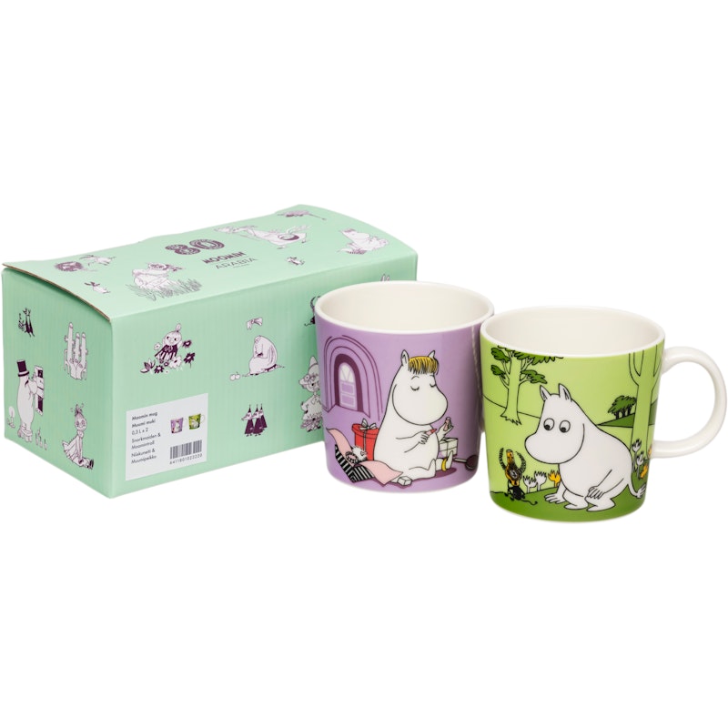 Moomin Mug Snorkmaiden & Moomintroll 30 cl 2-pack