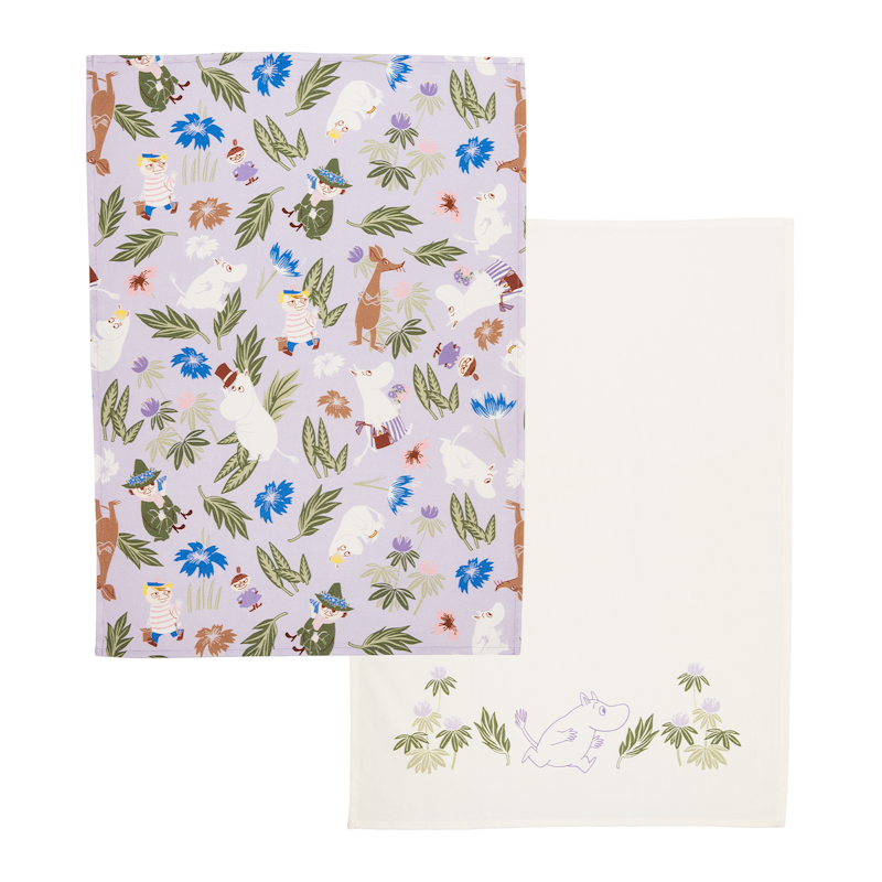 Moomin Kitchen Towel, Flower Garden 2-pack