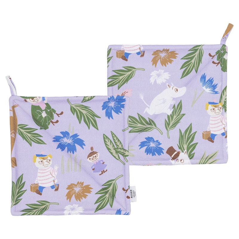 Moomin Pot Holder 2-pack, Flower Garden