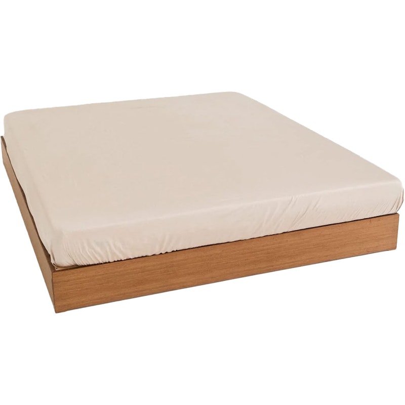 Bamboo Fitted Sheet 90x200 cm, Sand