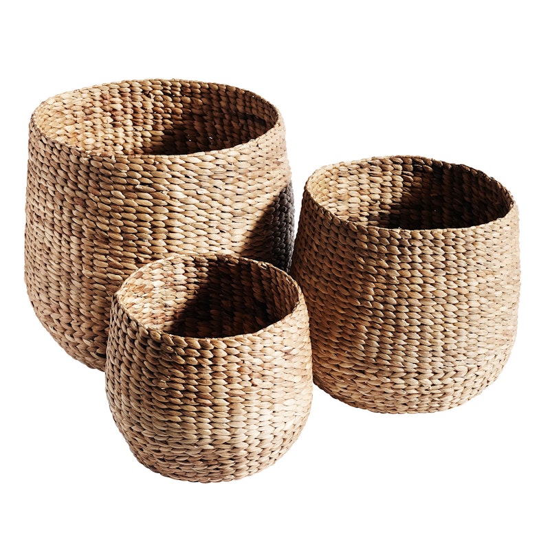 Basket Round 3-Pcs, Nature