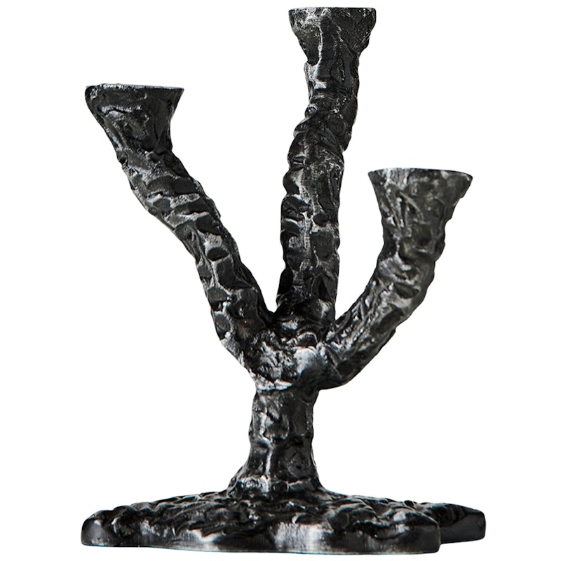 Ava Candlestick, Antique Grey