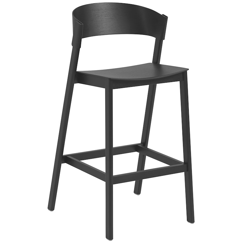 Cover Bar Chair With Backrest 75 cm, Black