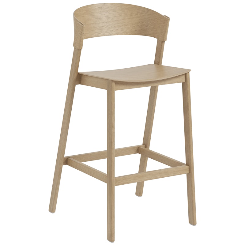 Cover Bar Chair With Backrest 75 cm, Oak