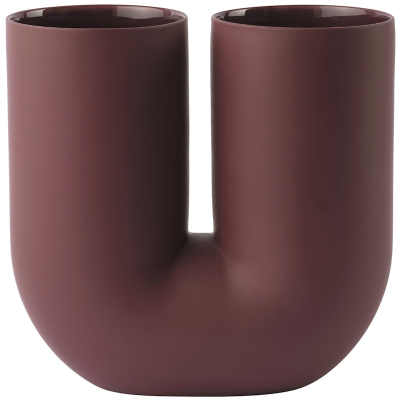 Kink Vase 26 cm, Deep Red