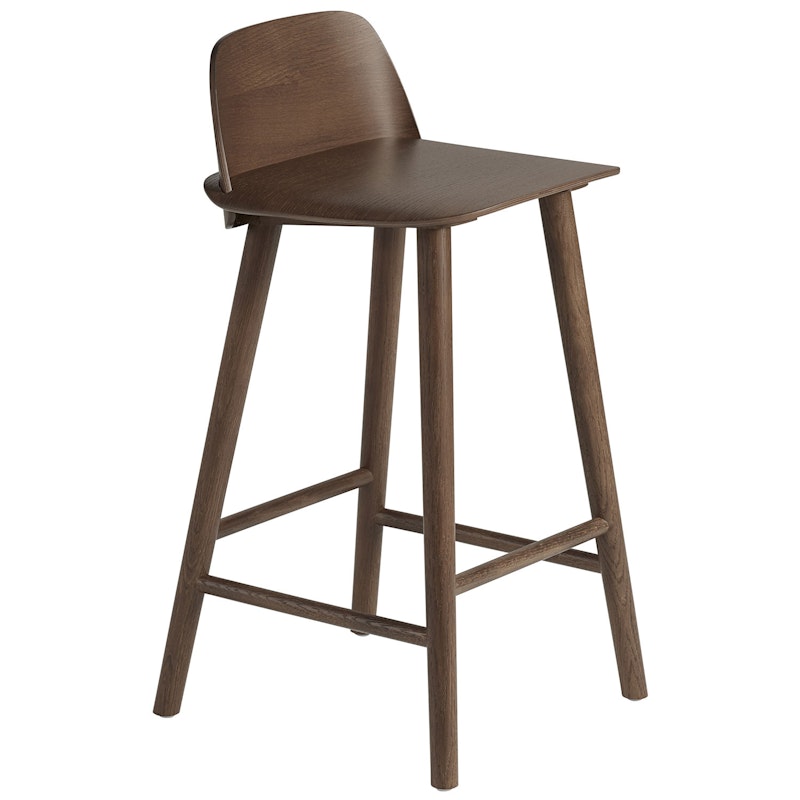 Nerd Bar Stool 65 cm, Dark Stained Oak