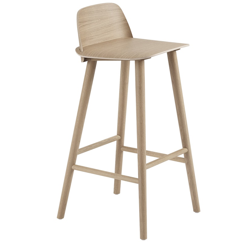 Nerd Bar Stool 75 cm, Oak