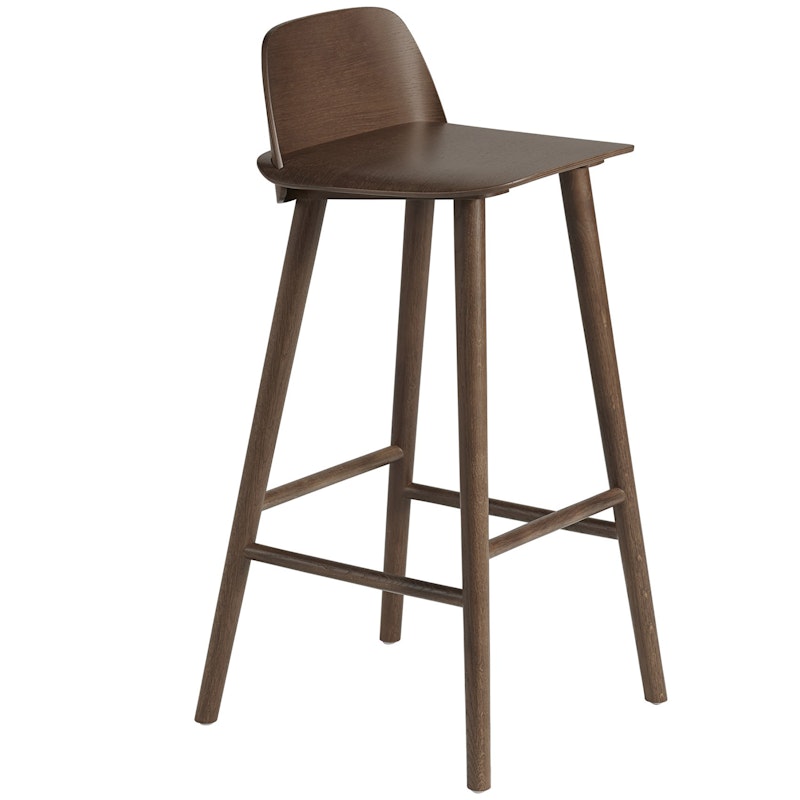 Nerd Bar Stool 75 cm, Dark Stained Oak