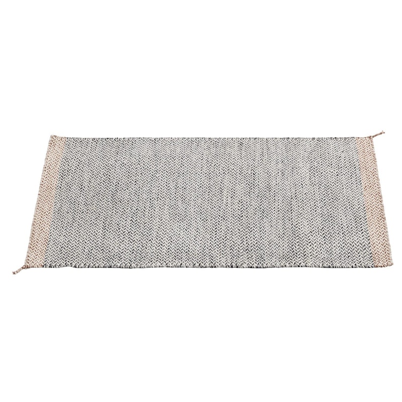 Ply Wool Rug 85x140 cm, Black / White