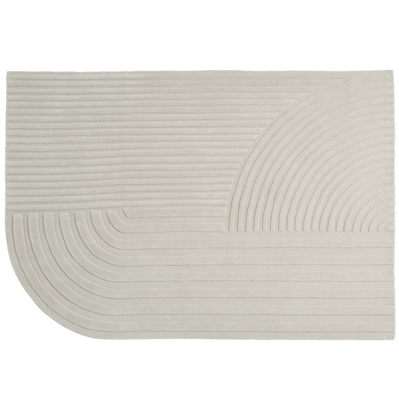 Relevo Wool Rug Off-white, 170x240 cm