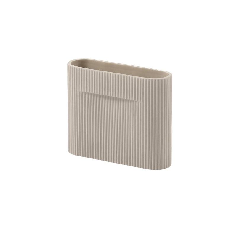 Ridge Vase 16,5 cm, Beige