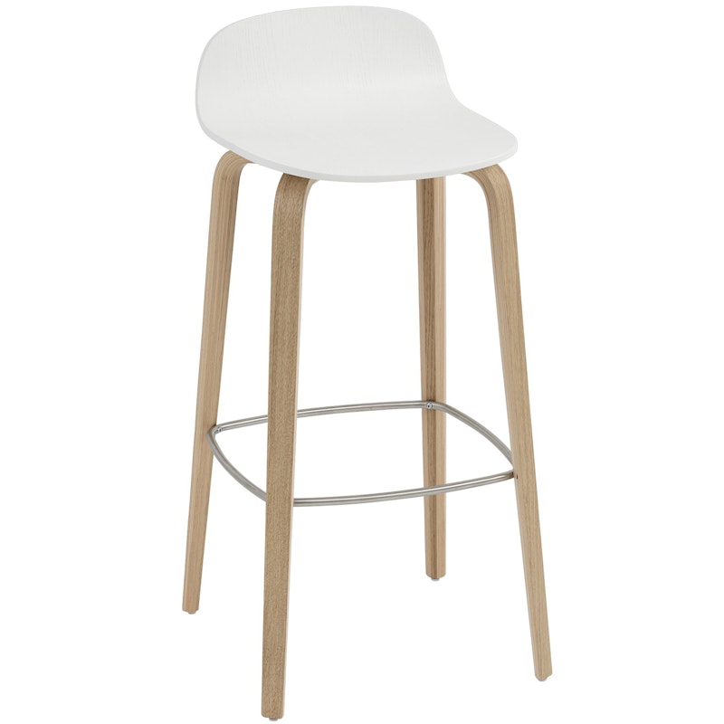 Visu Bar Stool 75 cm, White / Oak