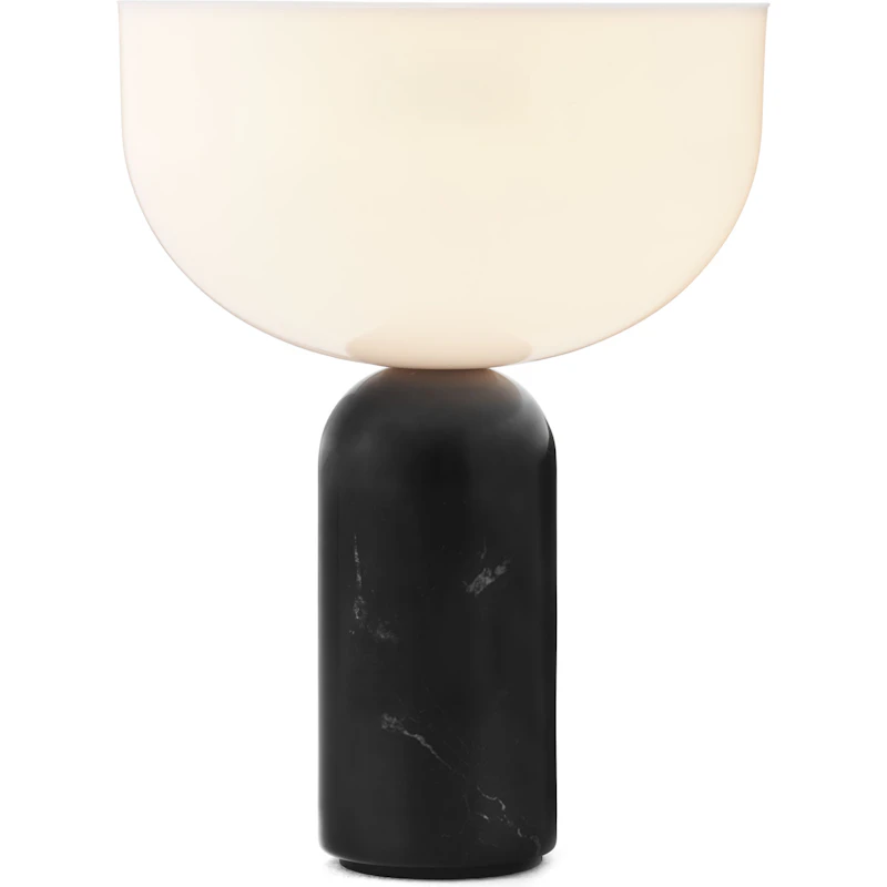 Kizu Table Lamp Portable, Black Marble